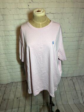 Polo Ralph Lauren Light Pink Classic Crew Tee Shirt Size XXL 100% Cotton